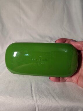 Kate Spade New York Green Hard Cover Eyeglass Sunglasses Case Clamshell
